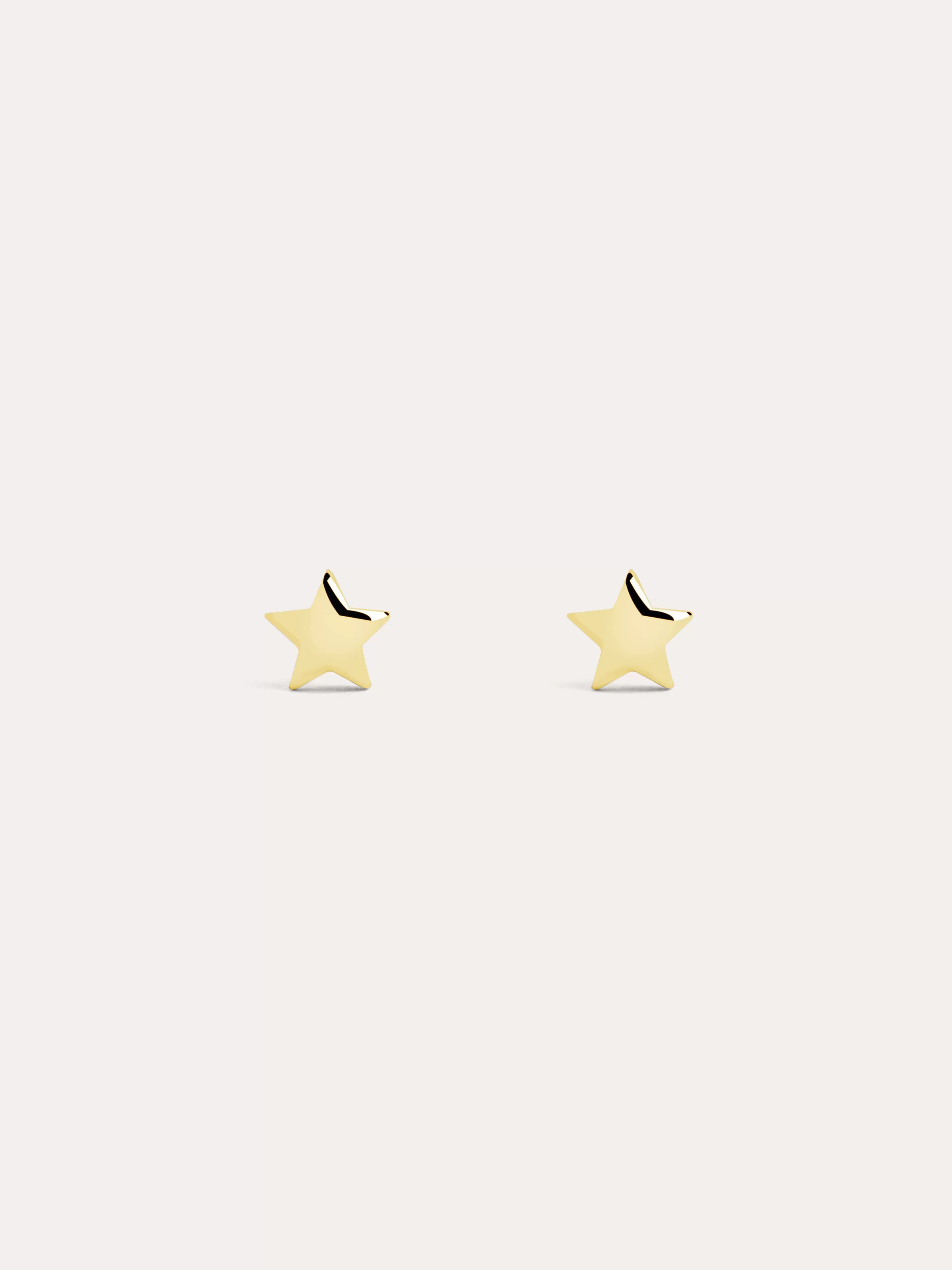 SINGULARU Pendientes Kids Star Plata Bano Oro- Pendientes De Rosca