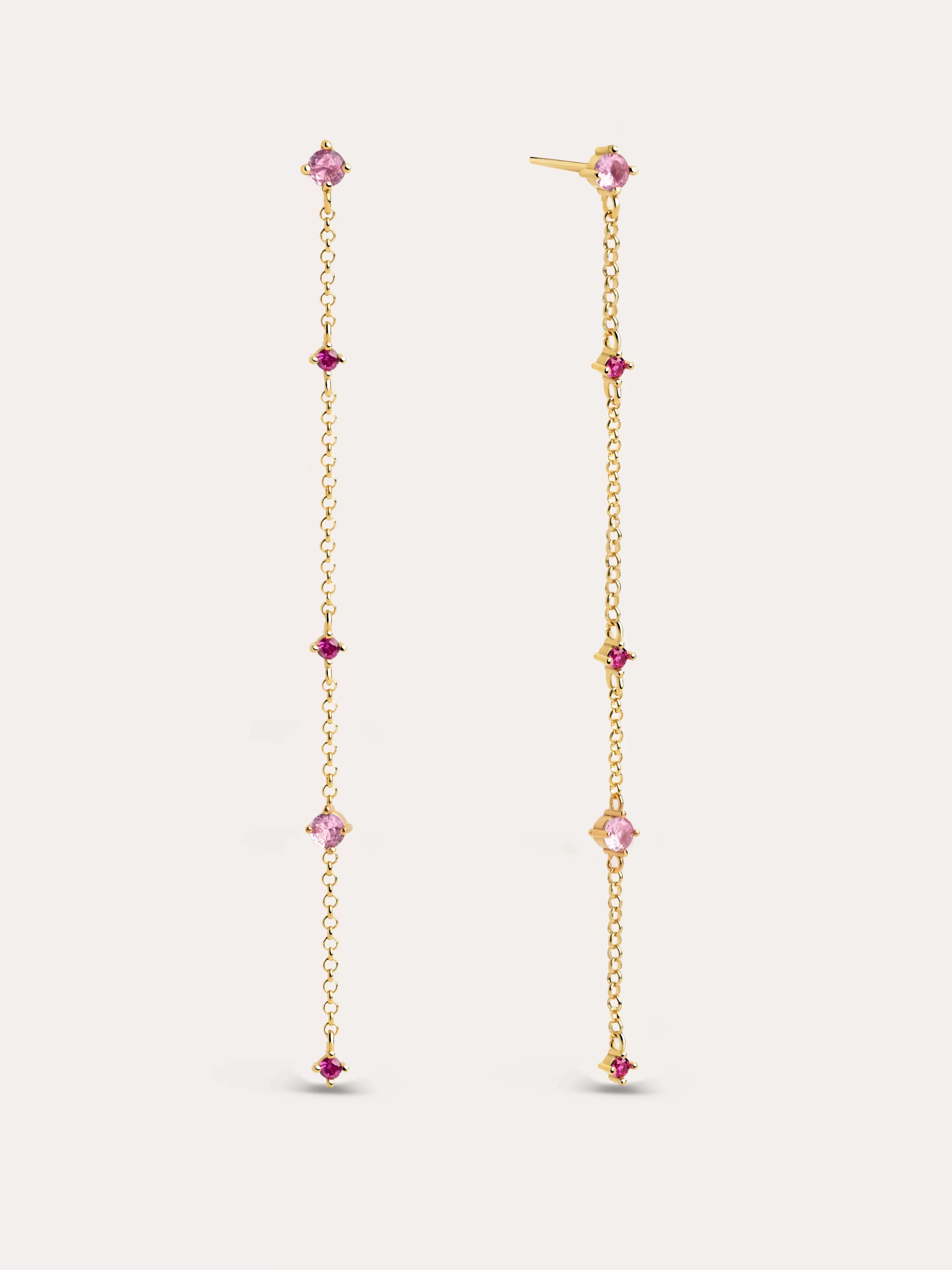 SINGULARU Pendientes Lily L Plata Bano Oro- Pendientes De Colores