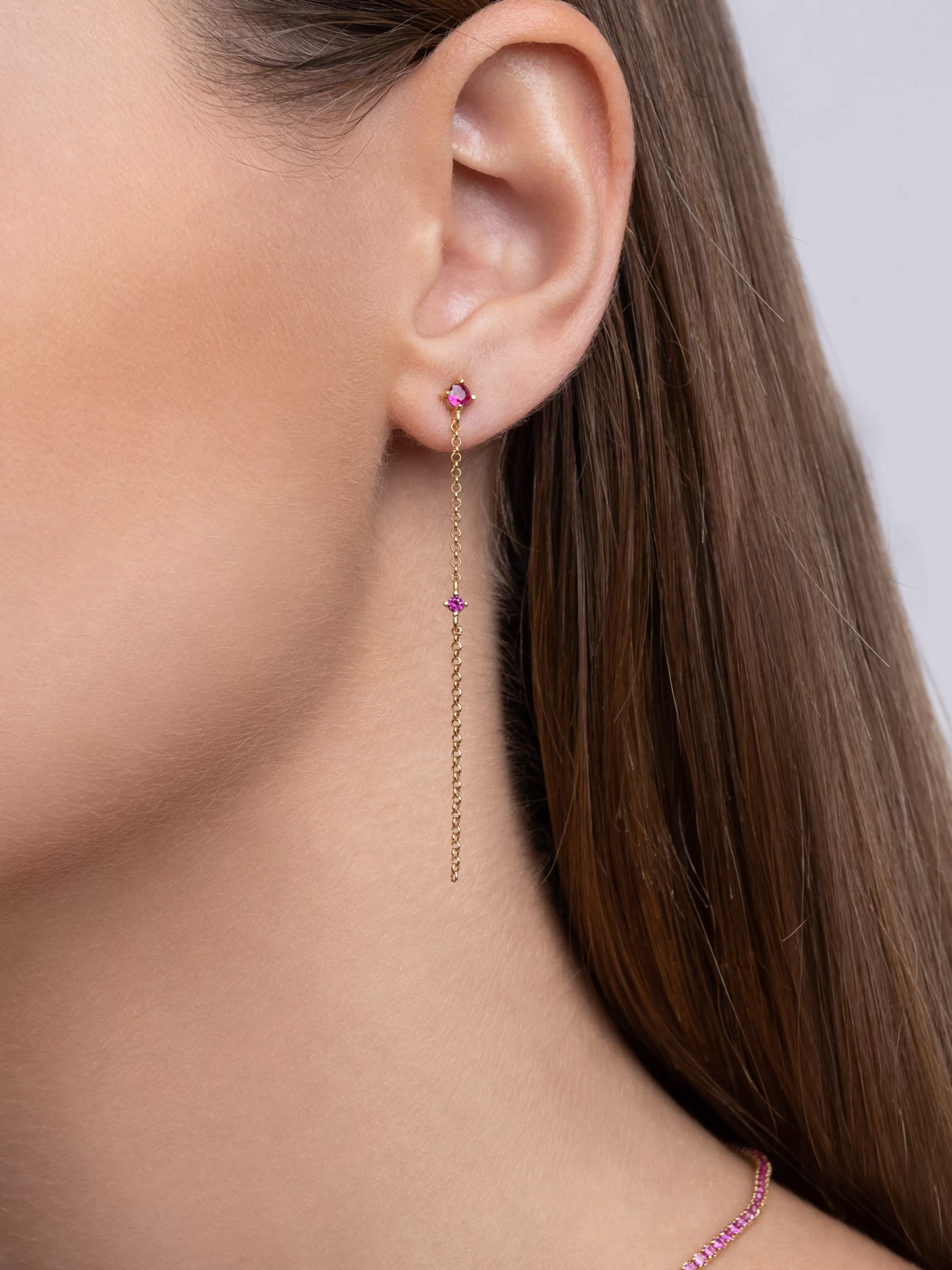 SINGULARU Pendientes Lily S Plata Bano Oro- Pendientes De Colores