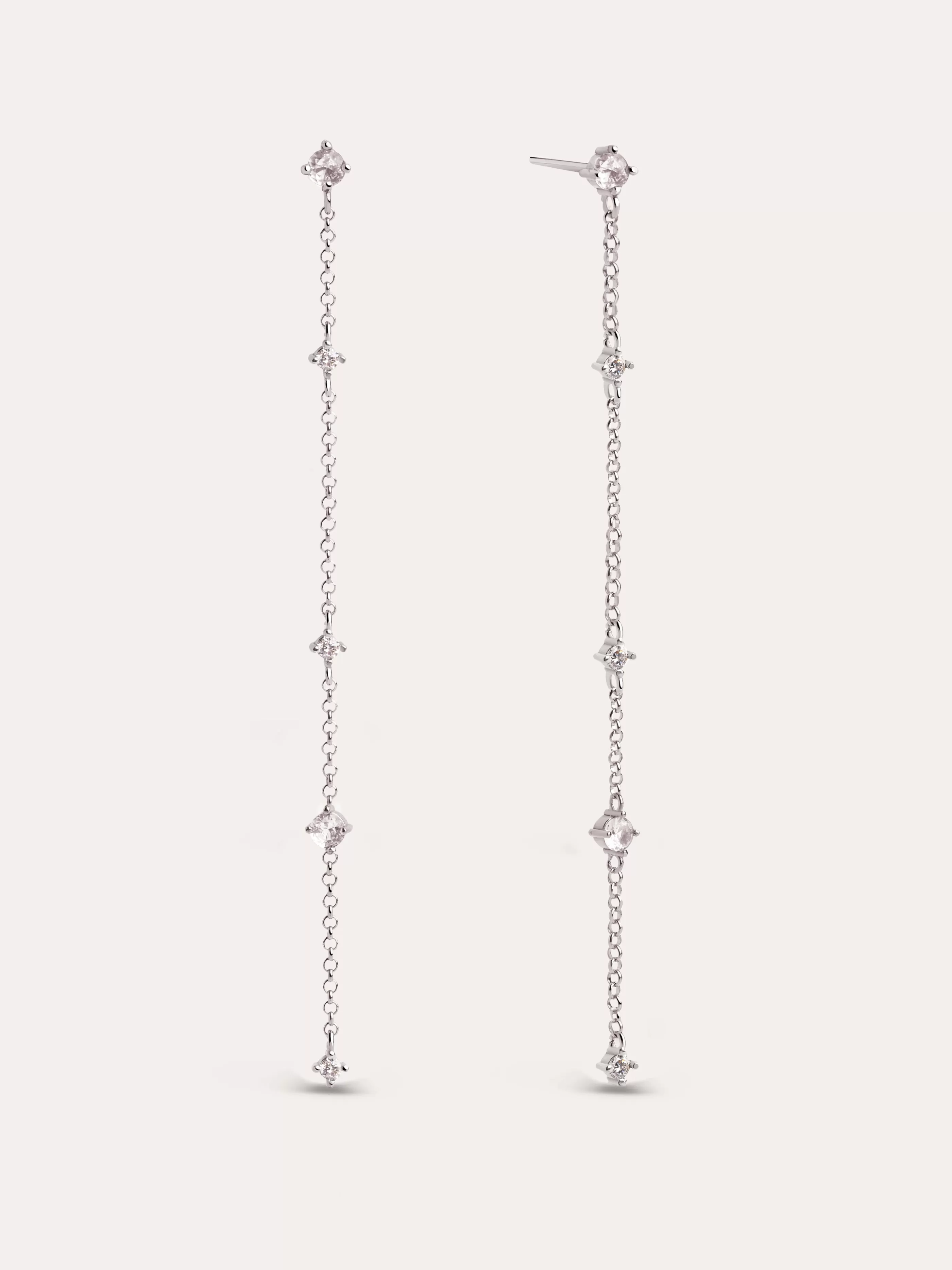 SINGULARU Pendientes Lily White L Plata- Pendientes De Fiesta