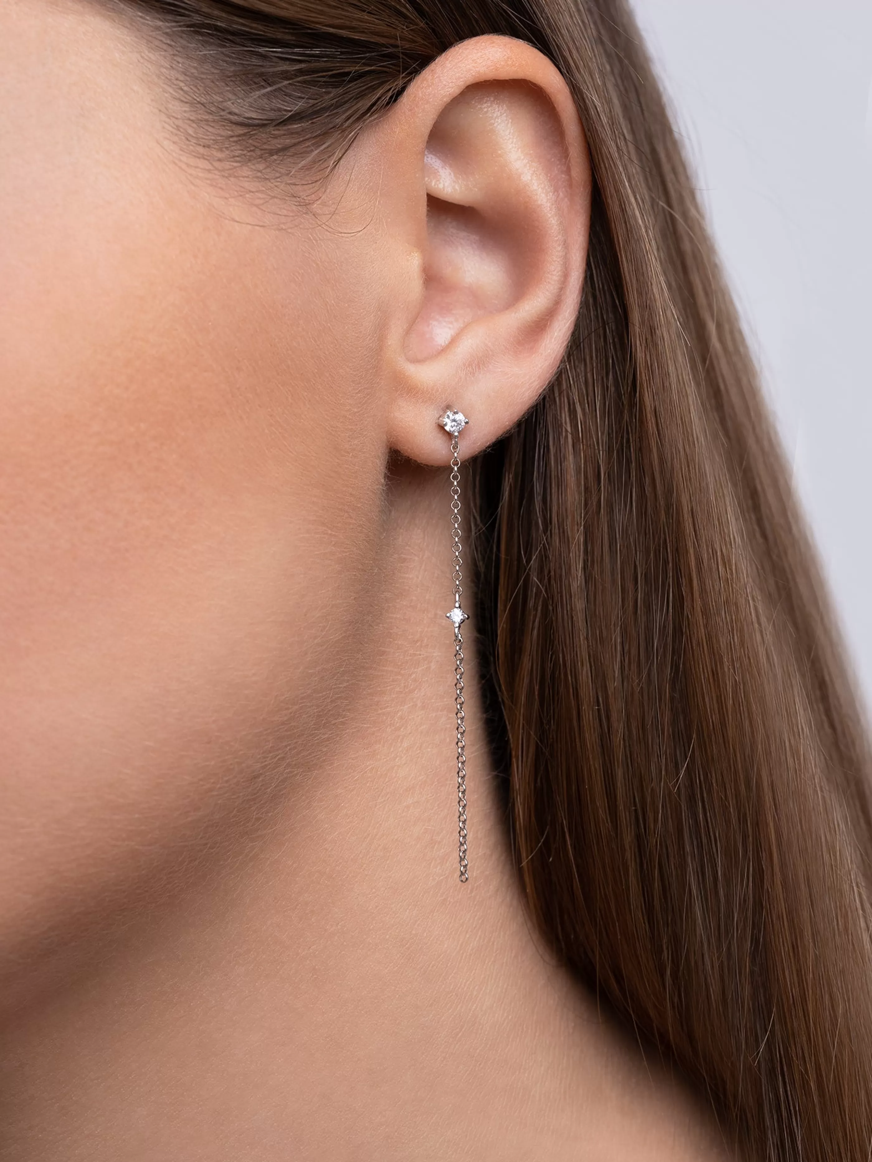 SINGULARU Pendientes Lily White S Plata- Pendientes De Fiesta