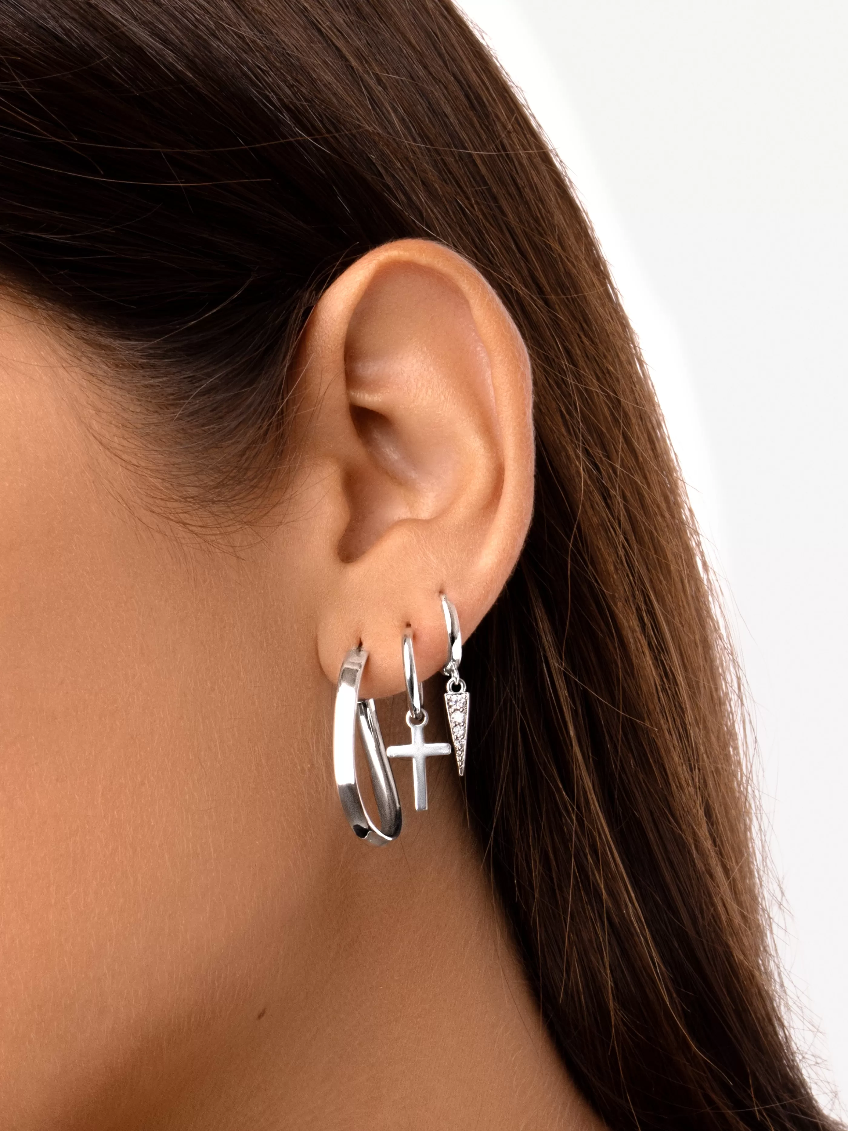 SINGULARU Pendientes Obbo Plata- Aros