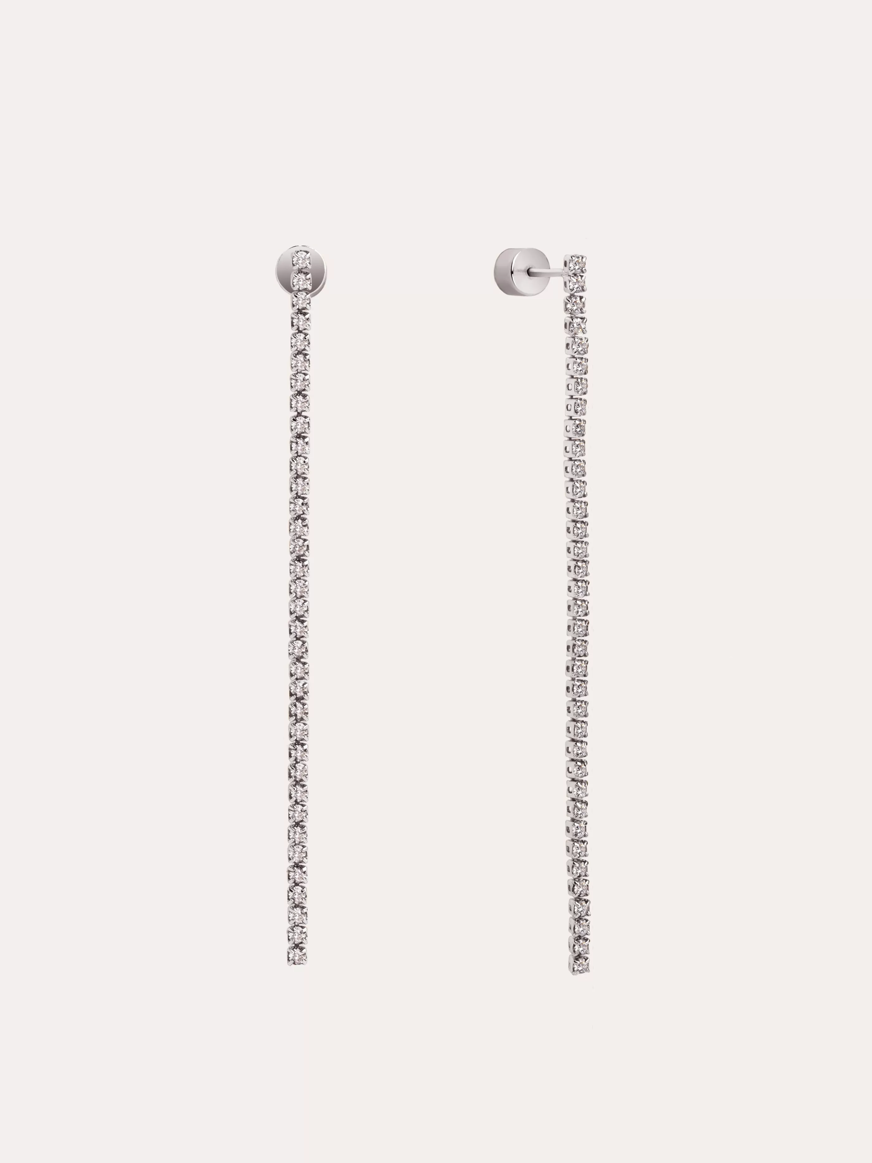 SINGULARU Pendientes Riviere White- Pendientes De Fiesta