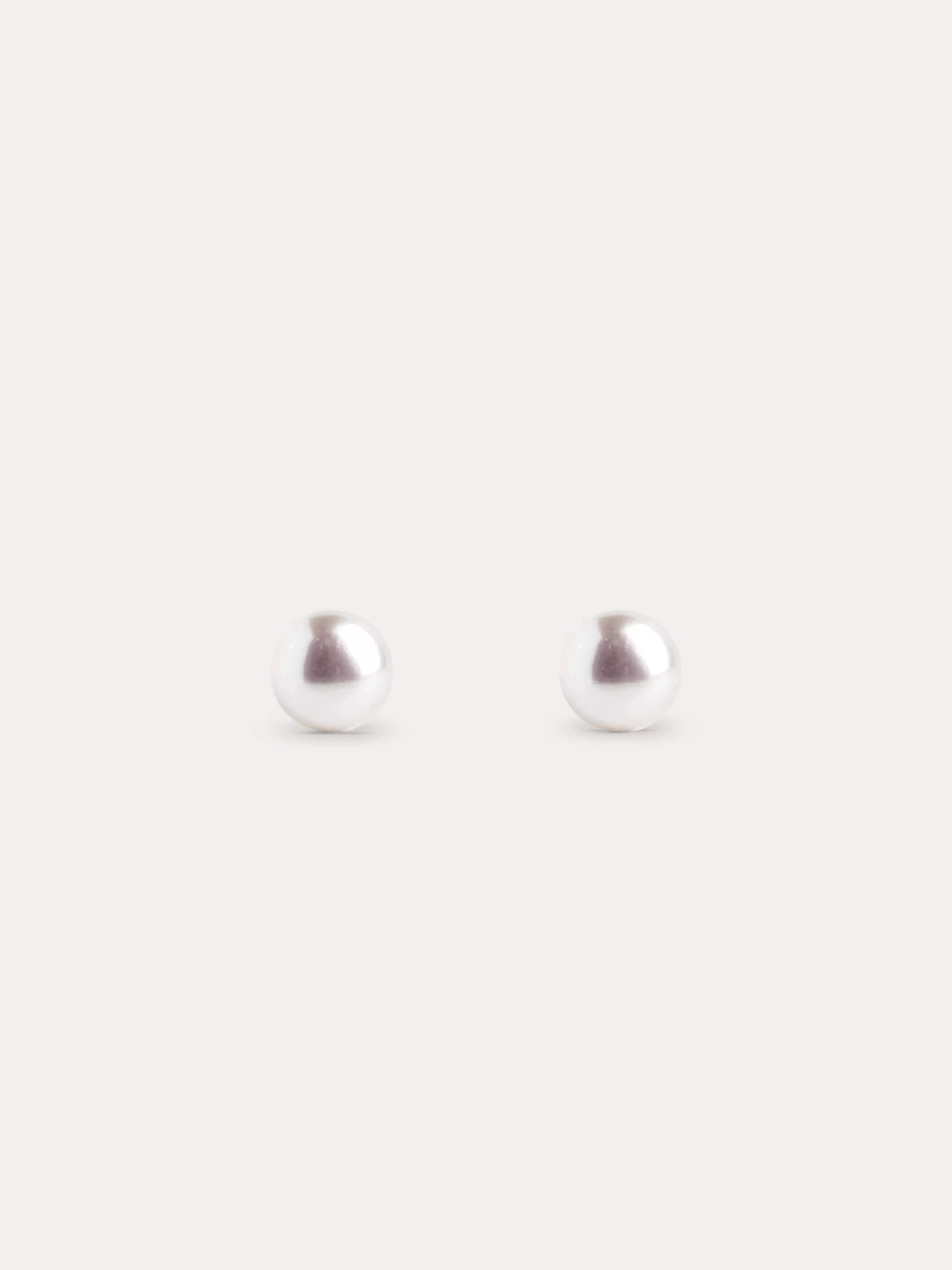 SINGULARU Pendientes Single Pearl Plata- Pendientes Con Perlas