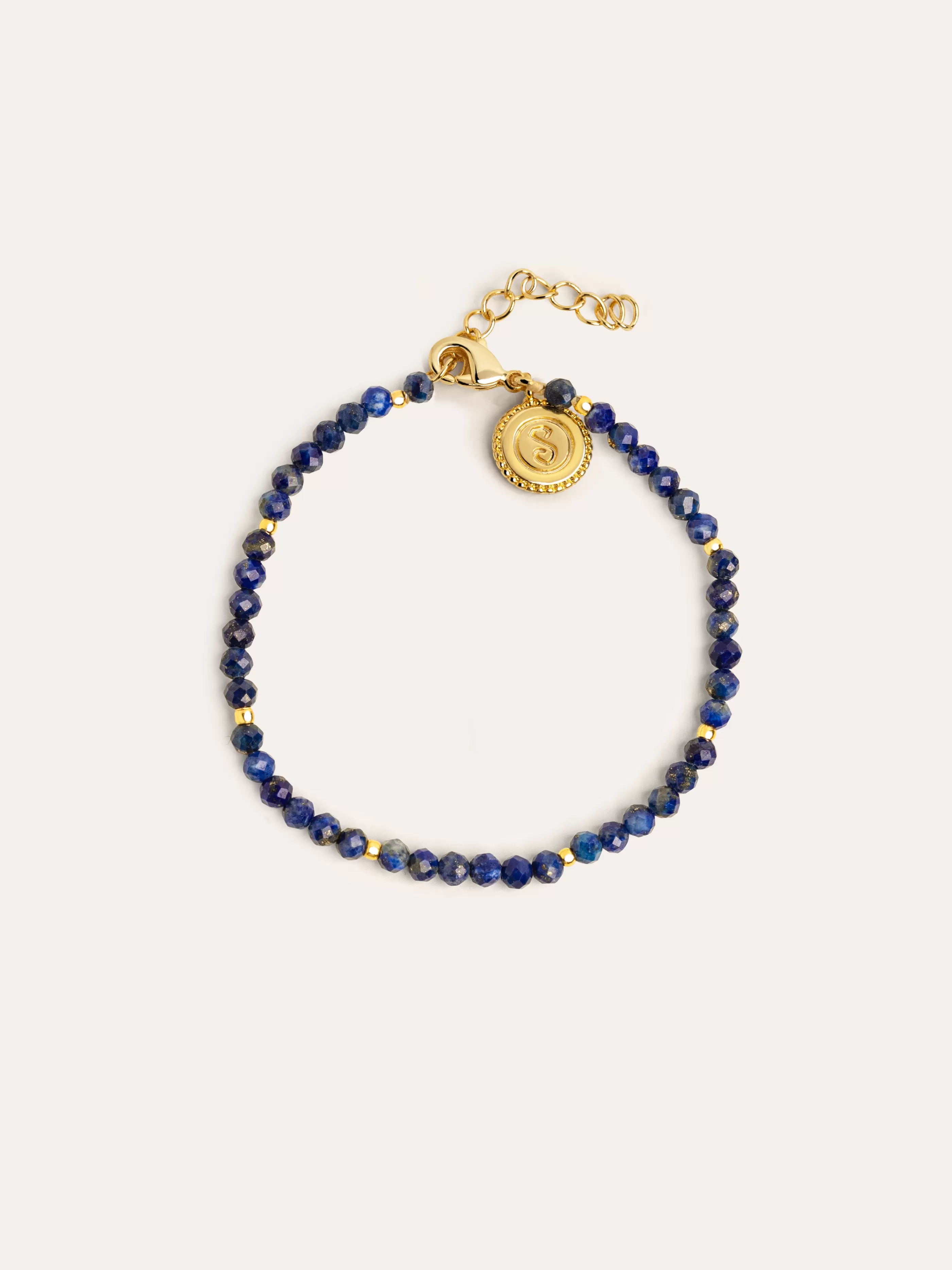SINGULARU Pulsera Altea Dots Blue Bano Oro- Pulseras De Colores