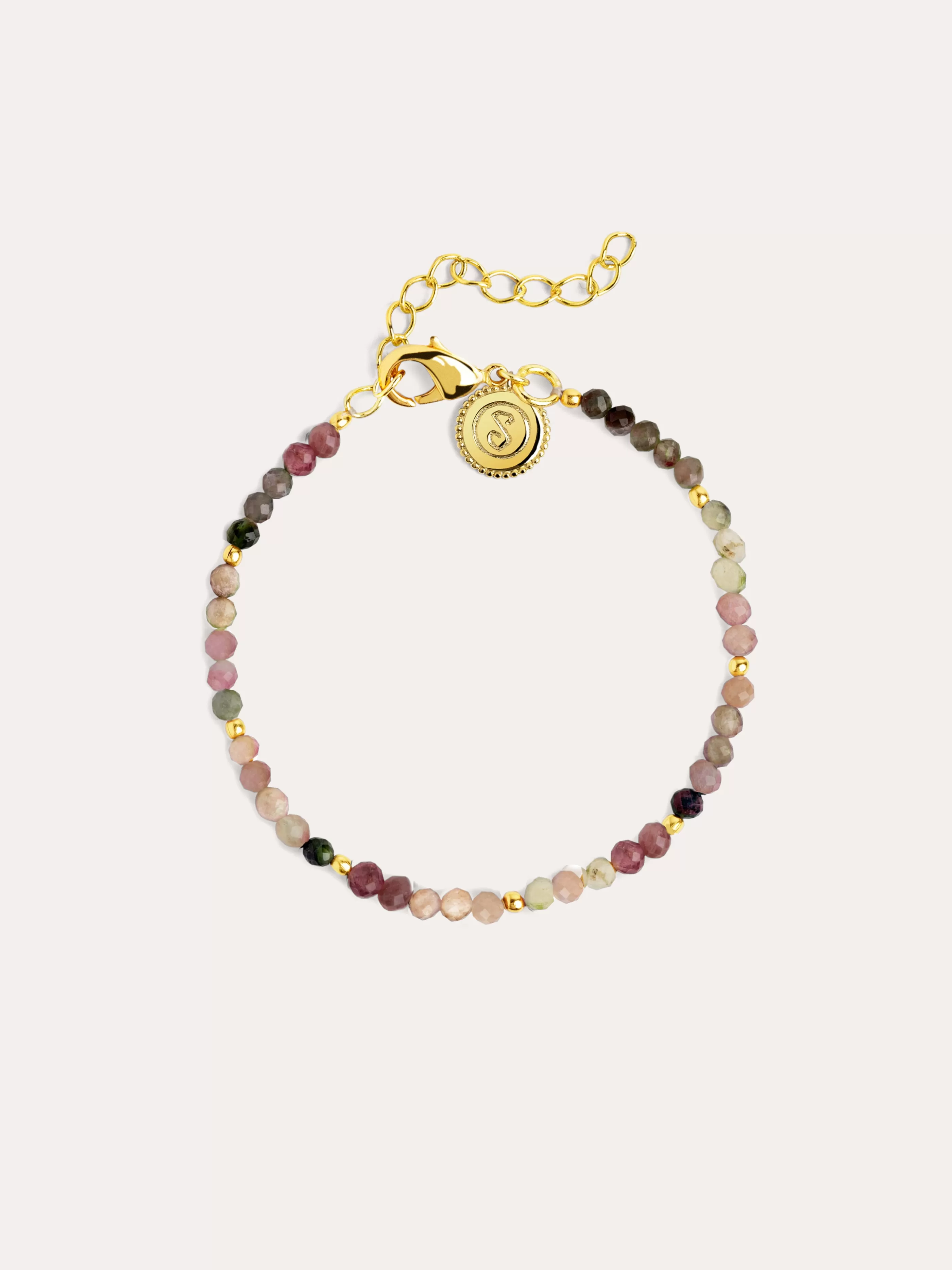 SINGULARU Pulsera Altea Dots Tourmaline Syra Bano Oro- Pulseras De Colores