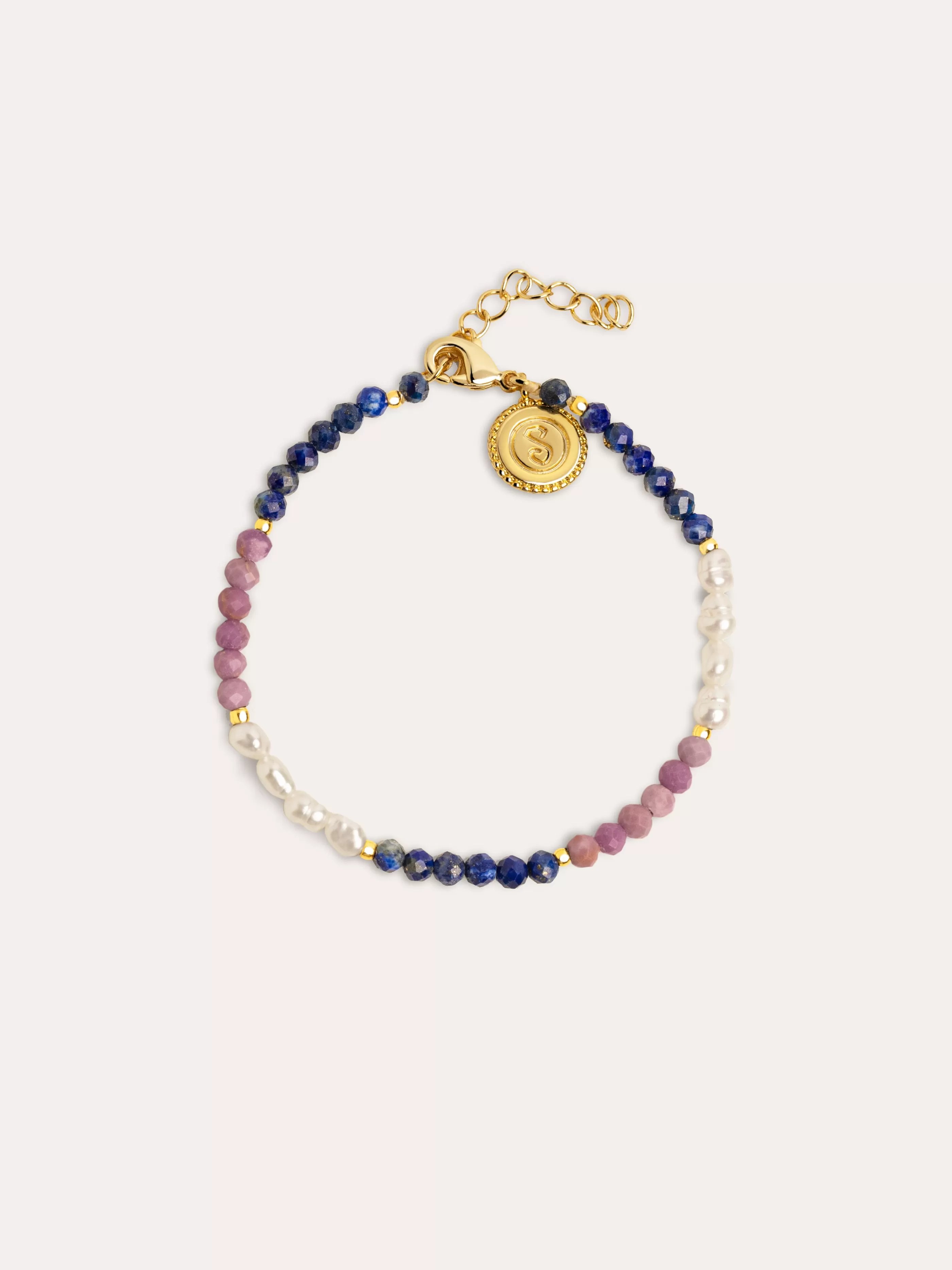 SINGULARU Pulsera Amulet Blue Bano Oro- Pulseras De Colores