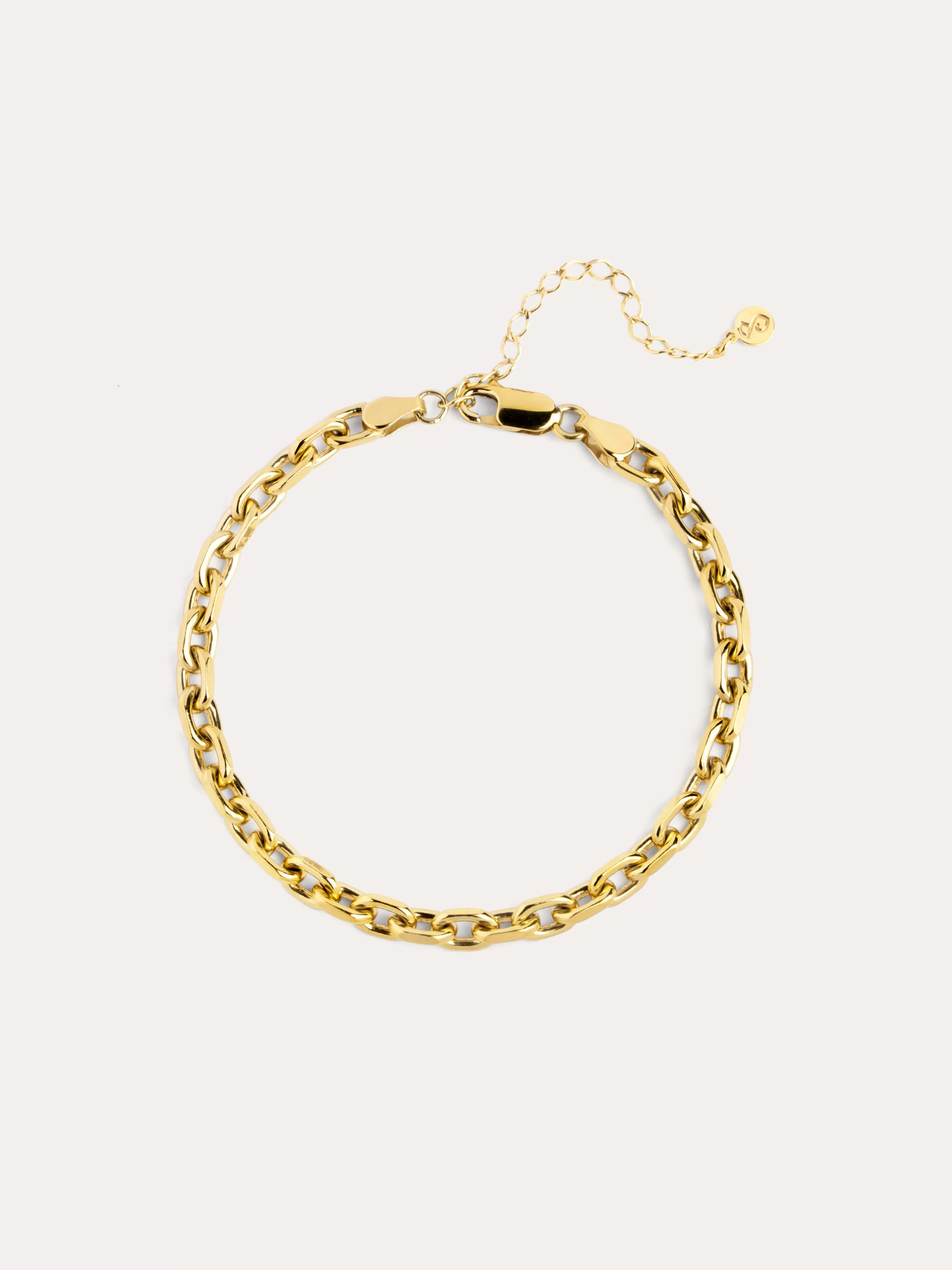 SINGULARU Pulsera Maillon Boxy Plata Bano Oro- Pulseras Maillon