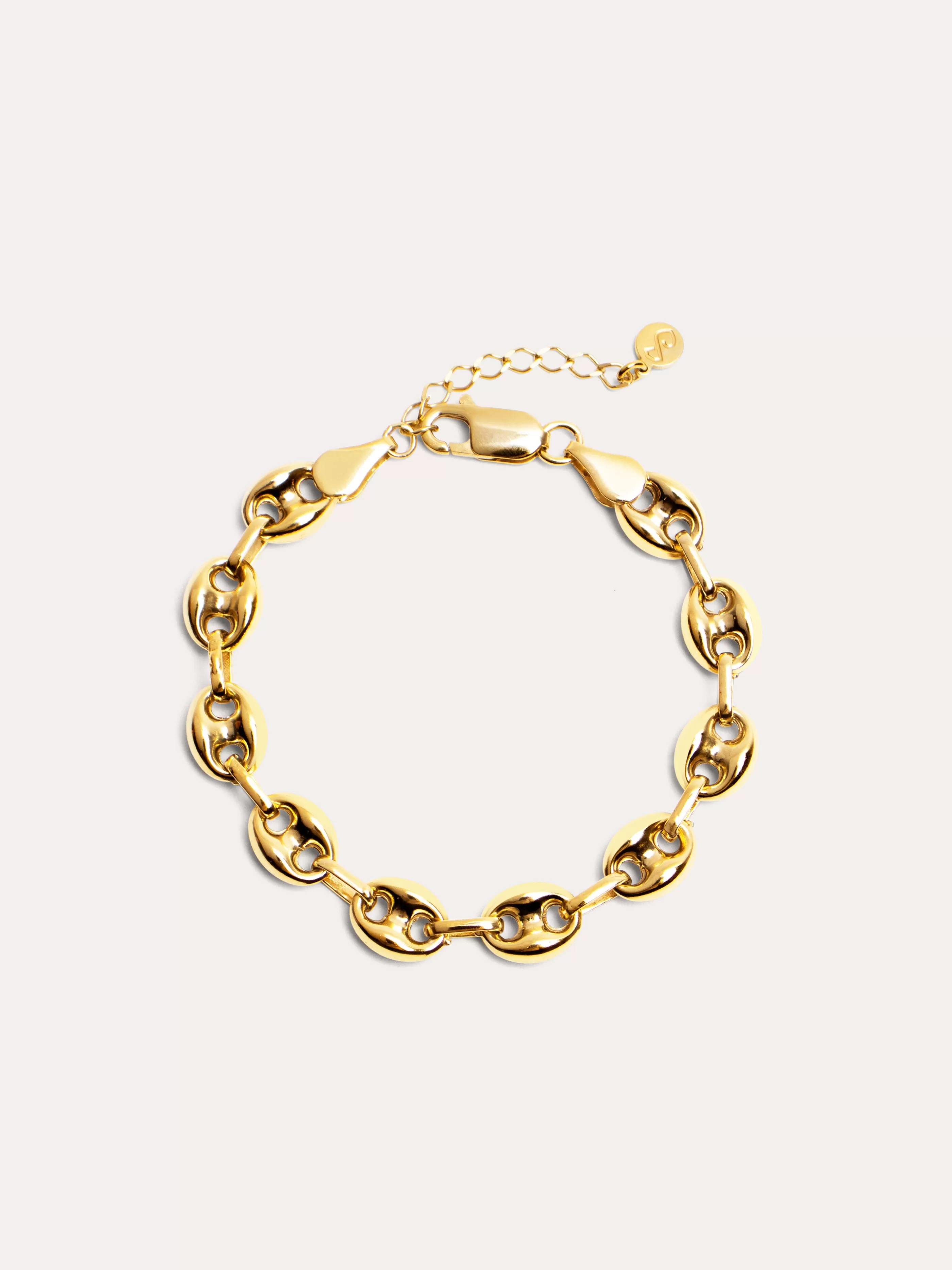 SINGULARU Pulsera Maillon Calabrote Plata Bano Oro- Pulseras Maillon
