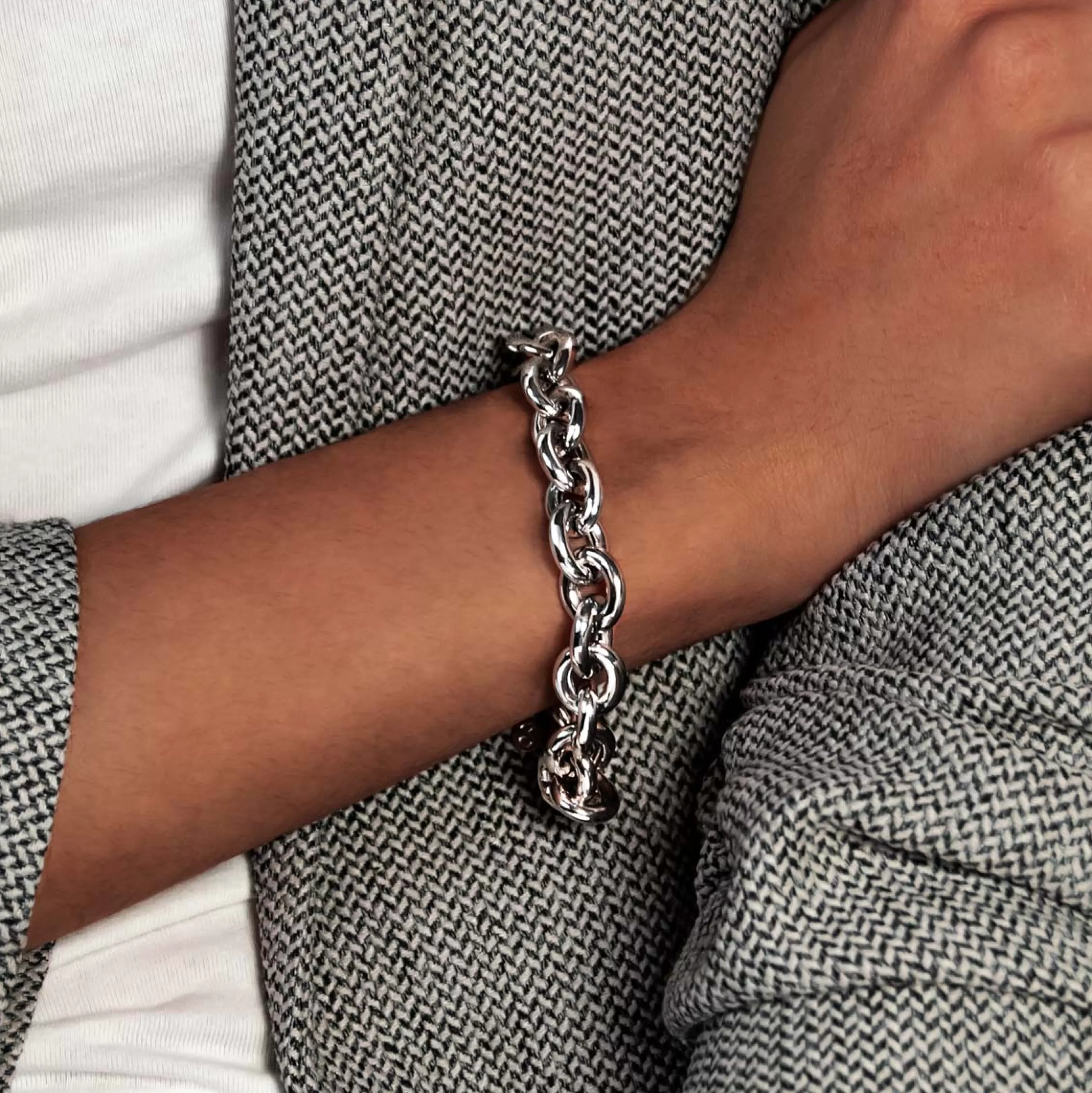 SINGULARU Pulsera Maillon Plata- Pulseras Maillon