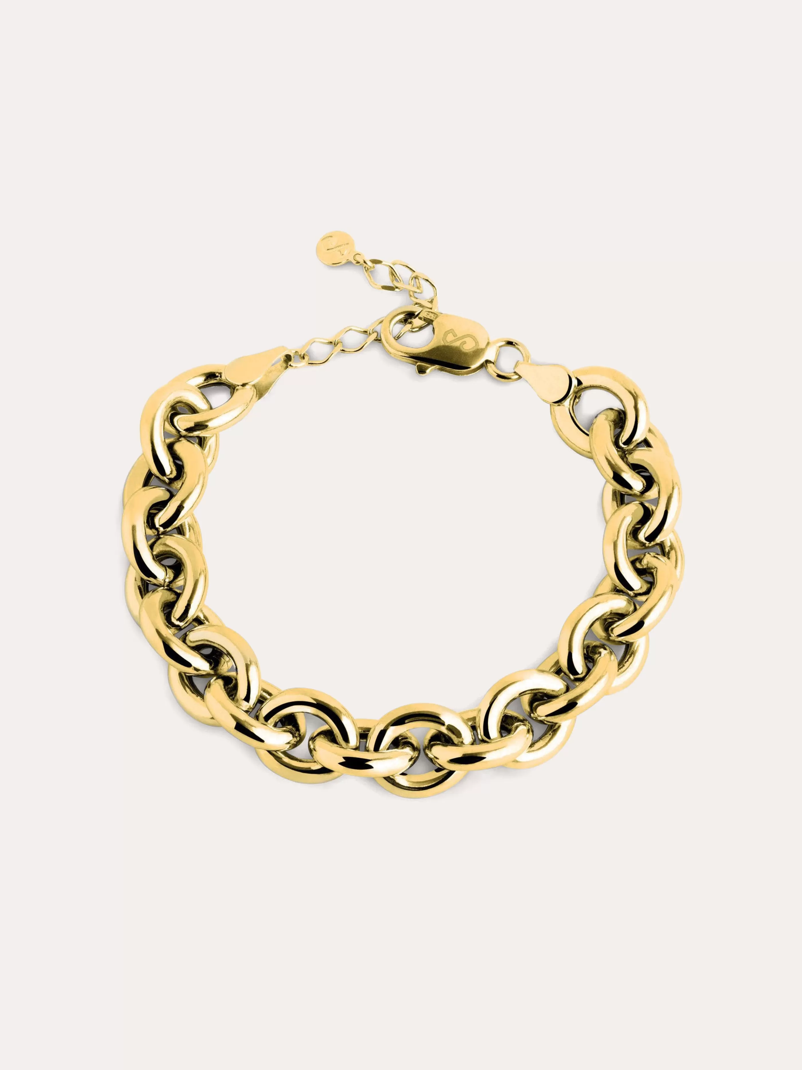 SINGULARU Pulsera Maillon Plata Bano Oro- Pulseras Maillon