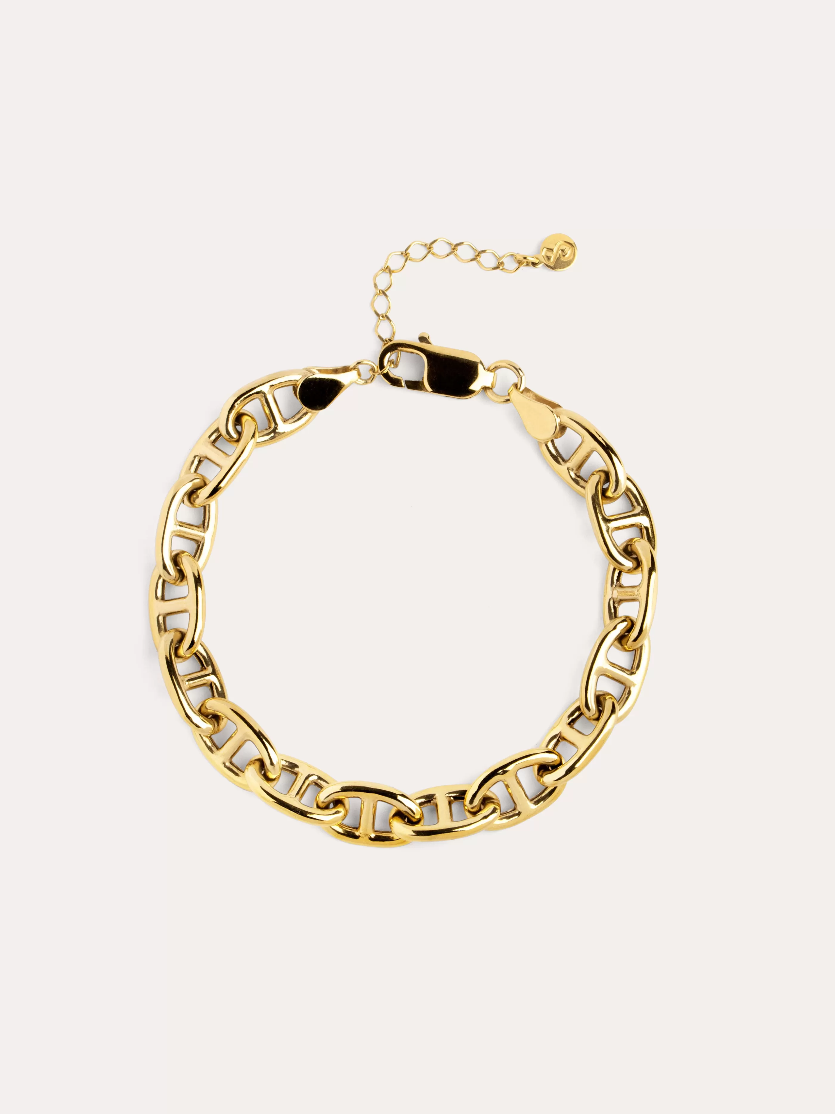 SINGULARU Pulsera Maillon Sailor Plata Bano Oro- Pulseras Maillon