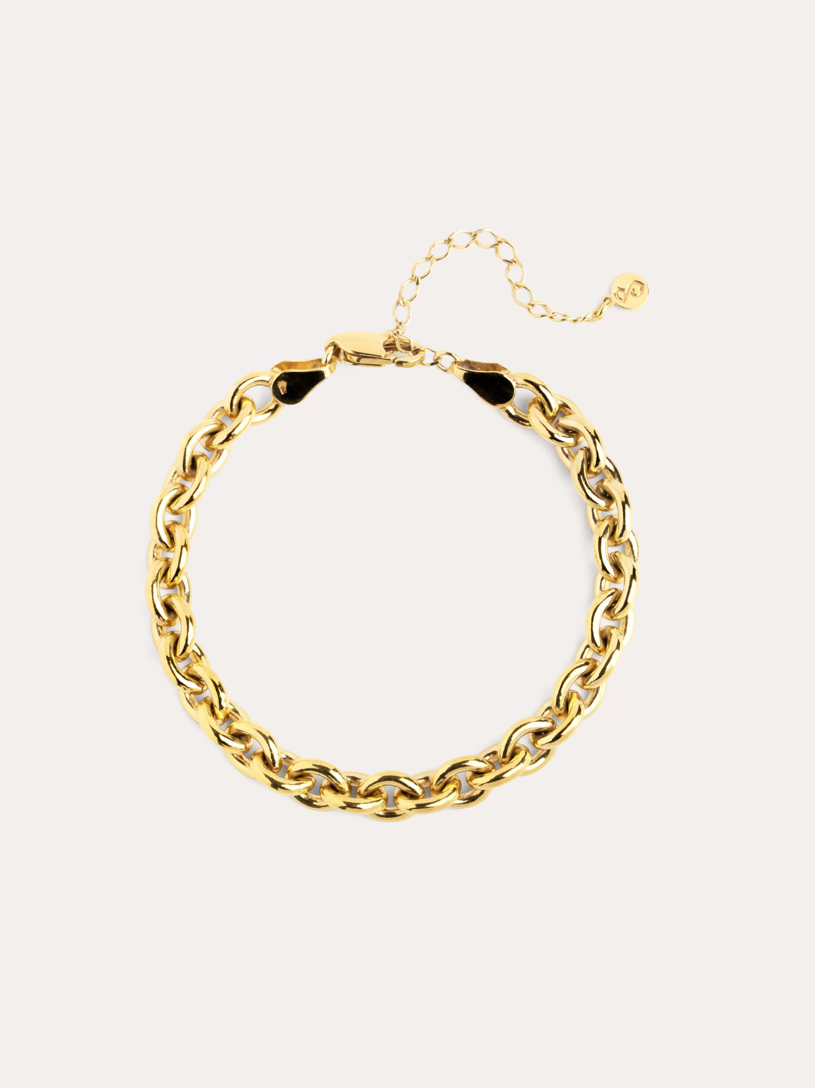 SINGULARU Pulsera Maillon Solid Plata Bano Oro- Pulseras Maillon