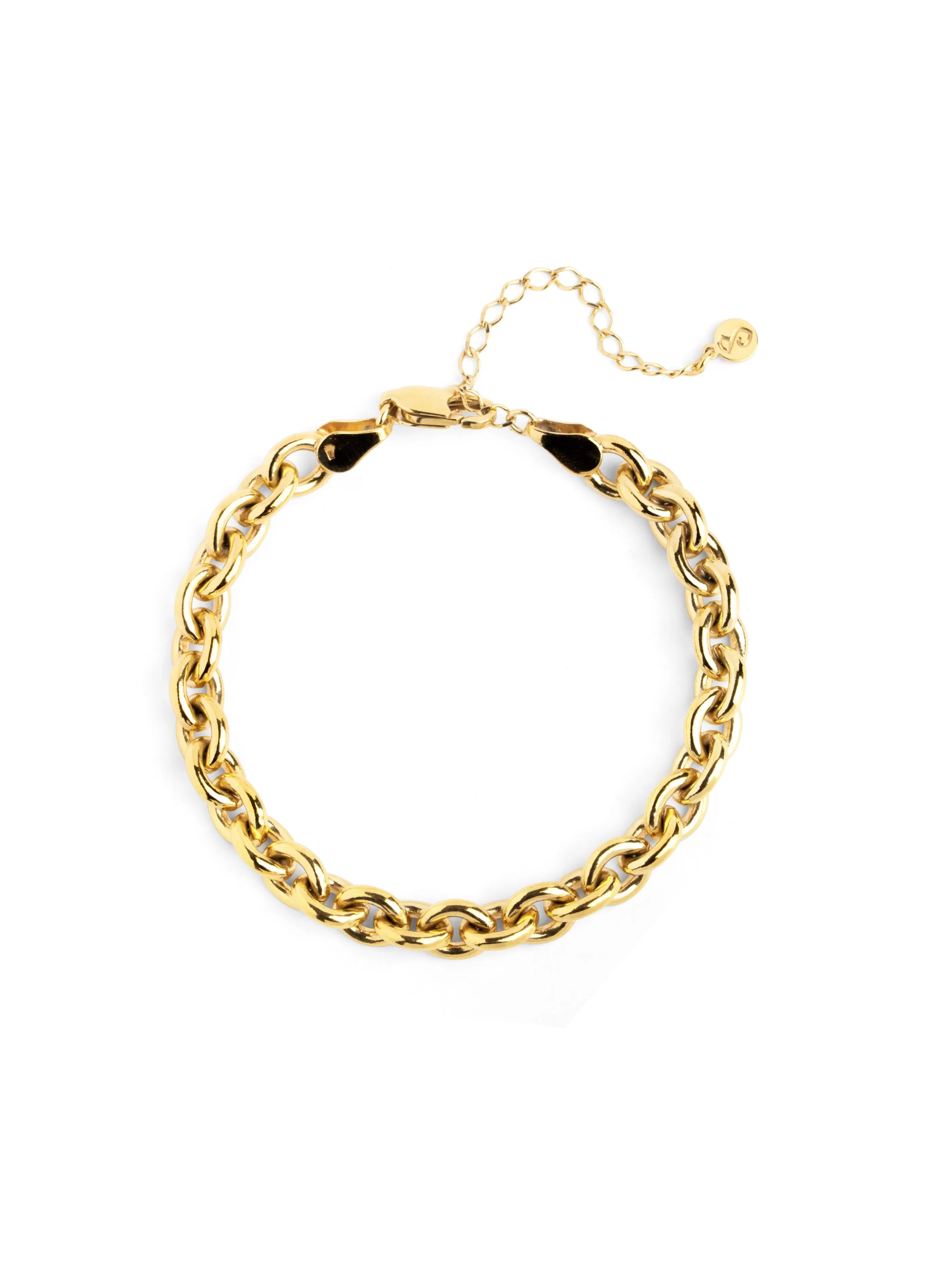 SINGULARU Pulsera Maillon Solid Plata Bano Oro- Pulseras Maillon