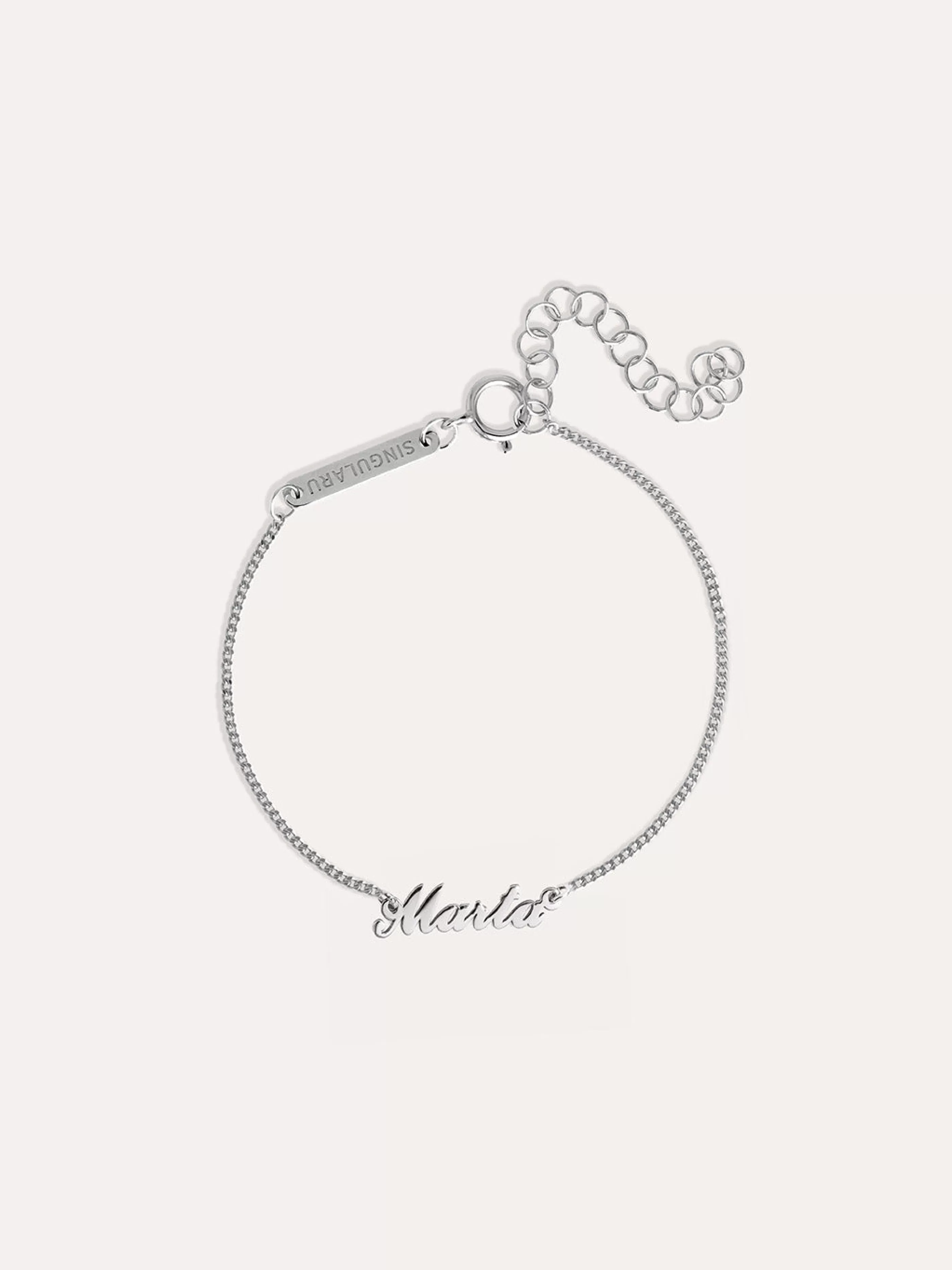 SINGULARU Pulsera Personalizada Carrie Plata- Pulseras Personalizadas