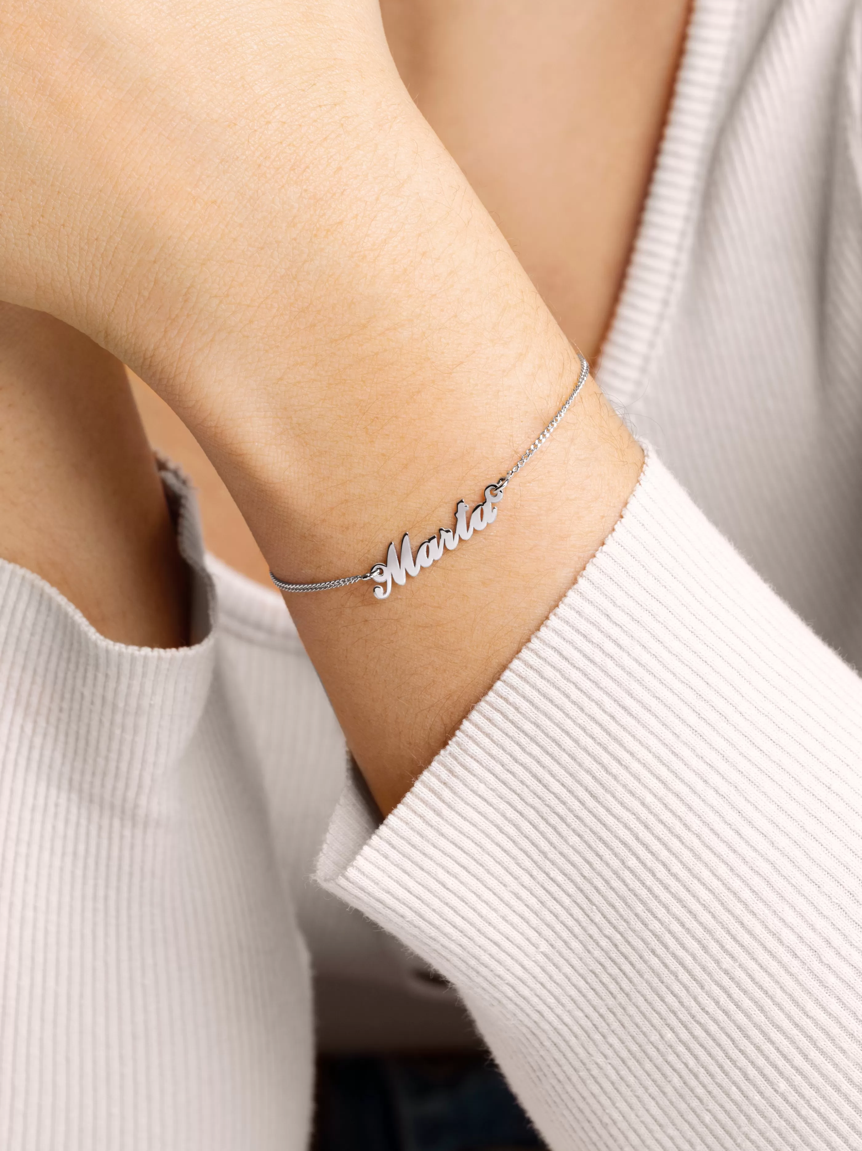 SINGULARU Pulsera Personalizada Carrie Plata- Pulseras Personalizadas