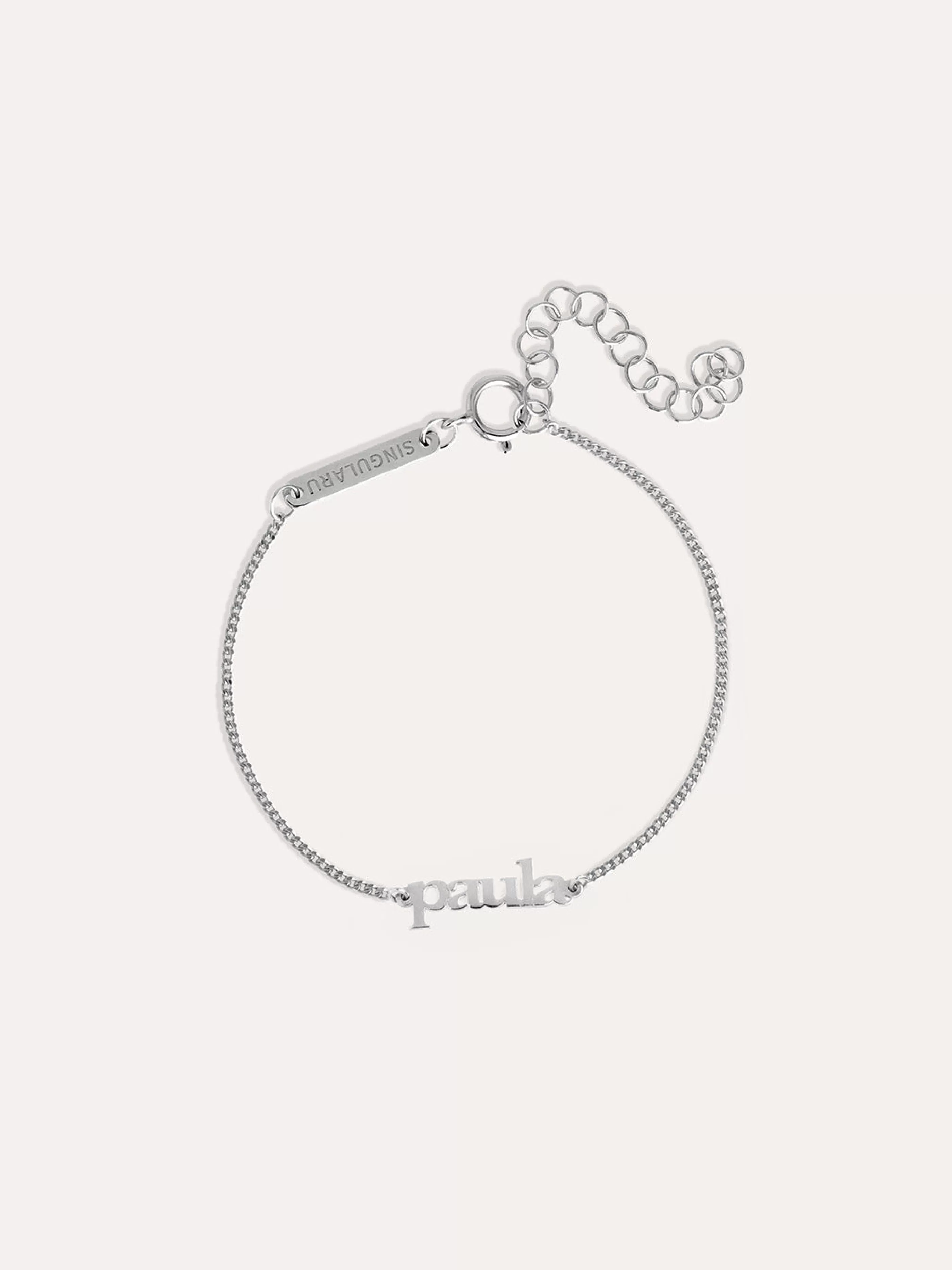 SINGULARU Pulsera Personalizada Monogram Plata- Pulseras Personalizadas
